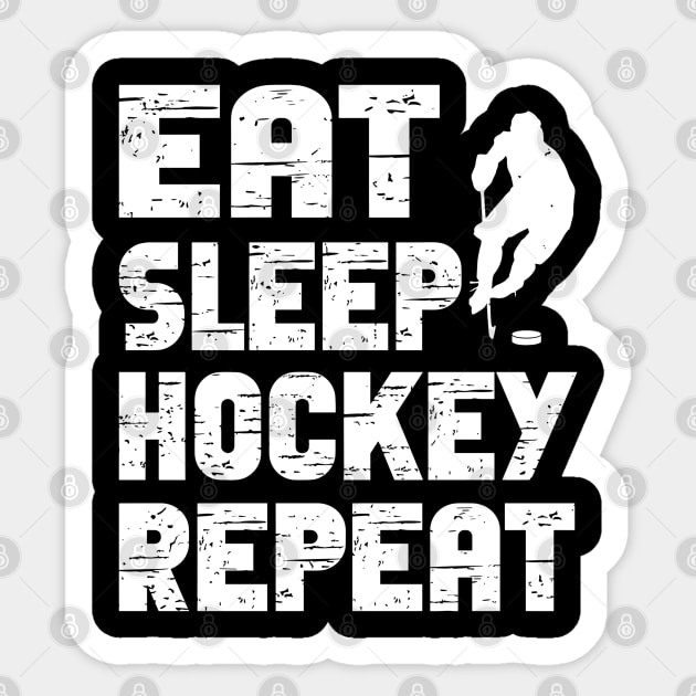 Eat Sleep Ice Hockey Repeat Sticker by rhazi mode plagget